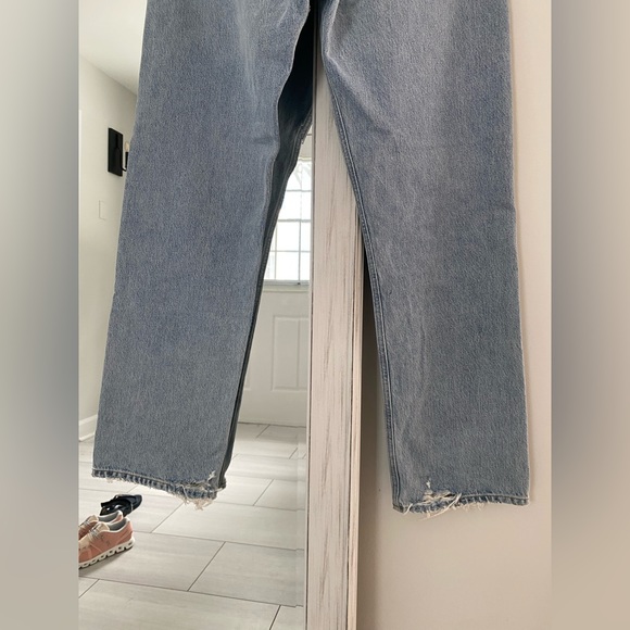 Agolde Blue Straight Leg Jeans - Picture 7 of 8